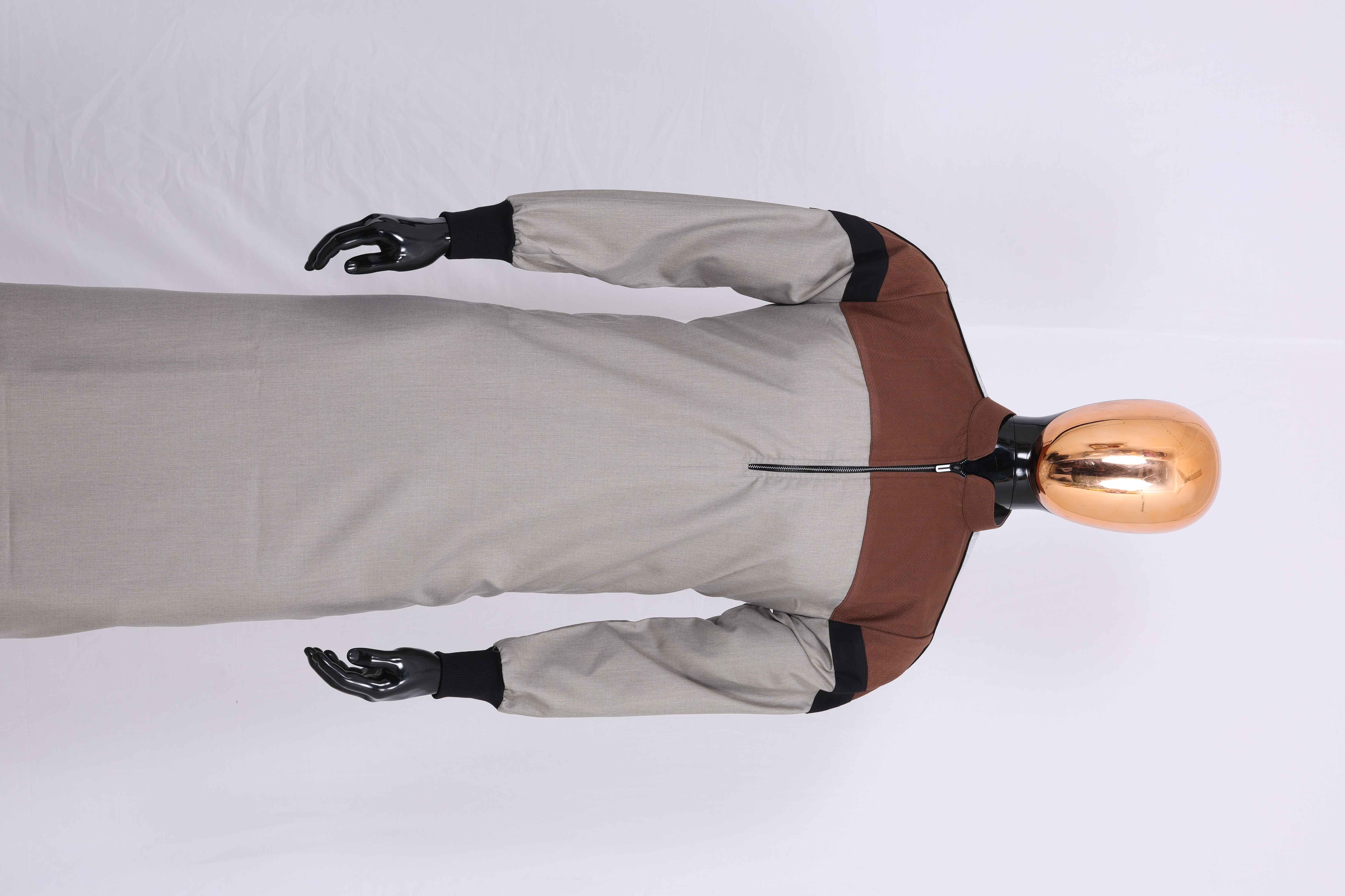 MT 9572 Prestige Cotton-Hosiery Contrast Thobe